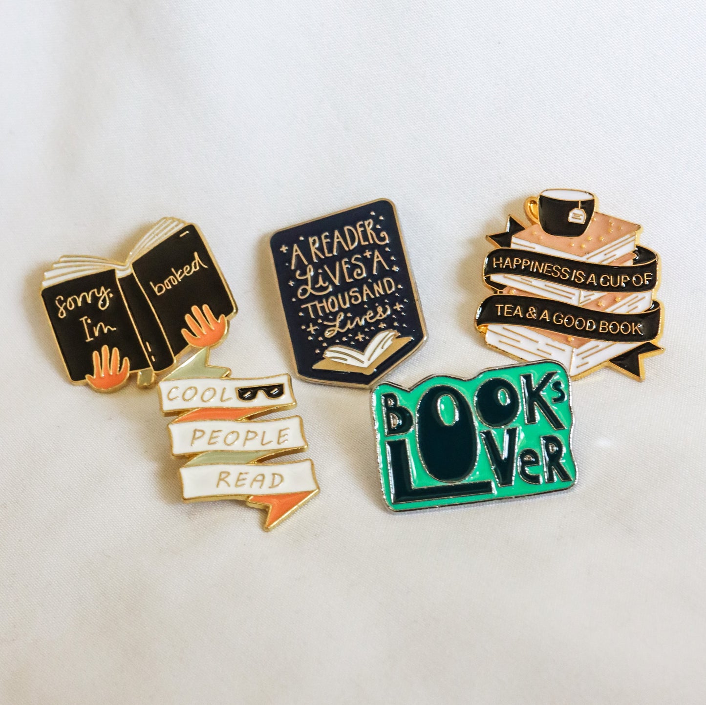 Enamel Book Pins