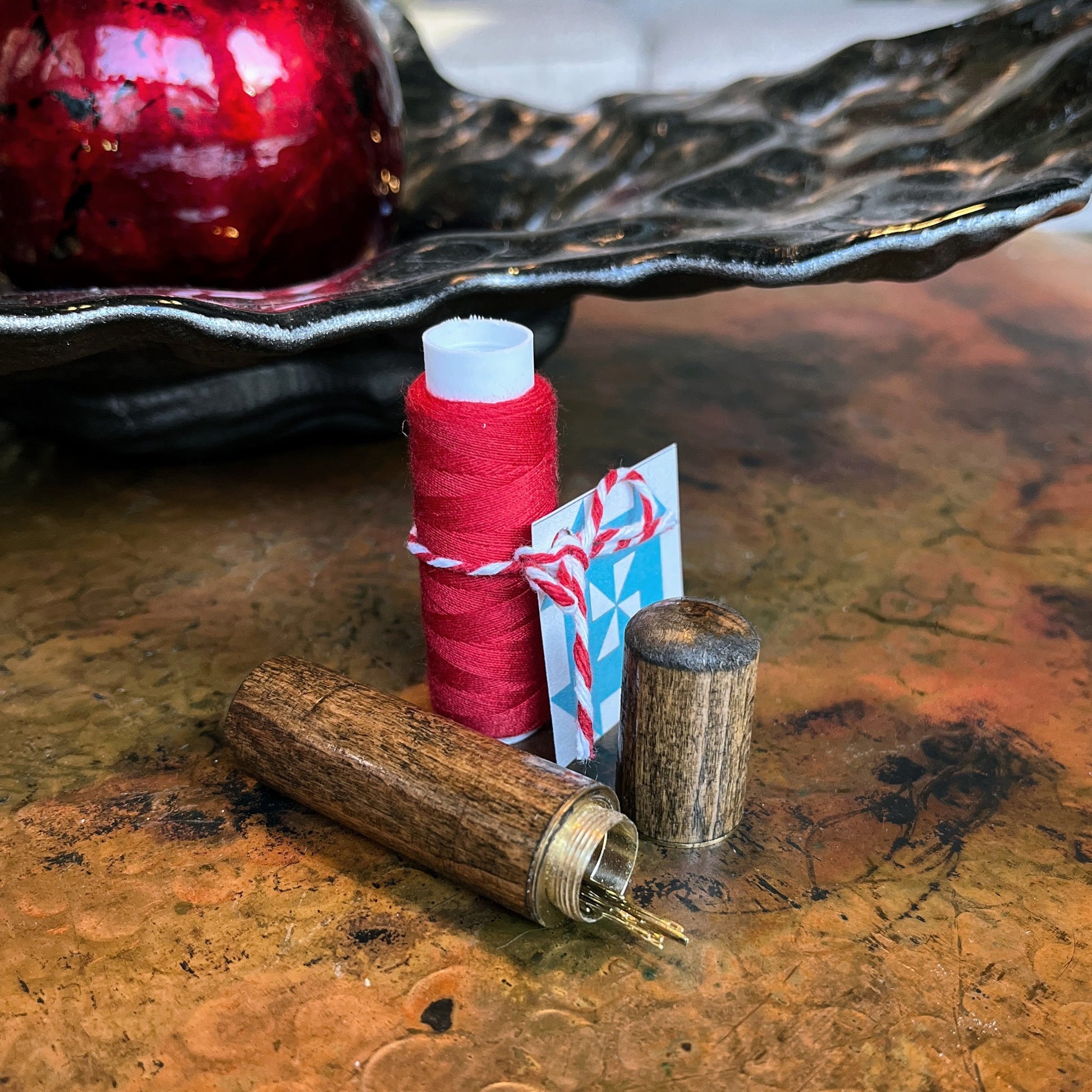 Needle Case and Thread in the book box